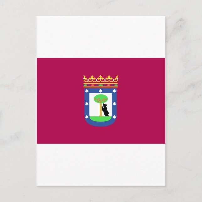 Madrid Spain (City) Flag Postcard (Front)
