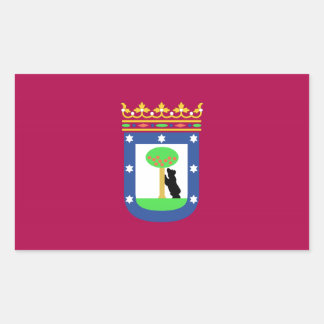 Madrid Spain (City) Flag Rectangular Sticker