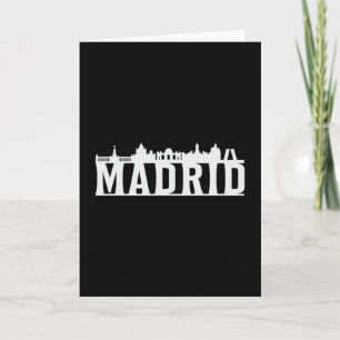Madrid Spain City Skyline Cityscape Funny Gift Card