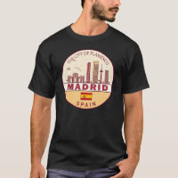 Madrid Spain City Skyline Emblem