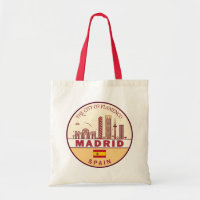 Madrid Spain City Skyline Emblem