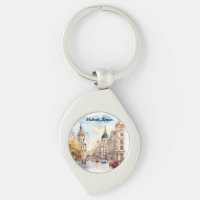 Madrid Spain City View Watercolor Painting