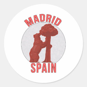 Madrid Spain Classic Round Sticker