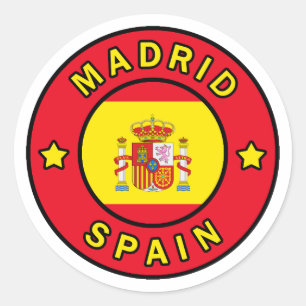 Madrid Spain Classic Round Sticker