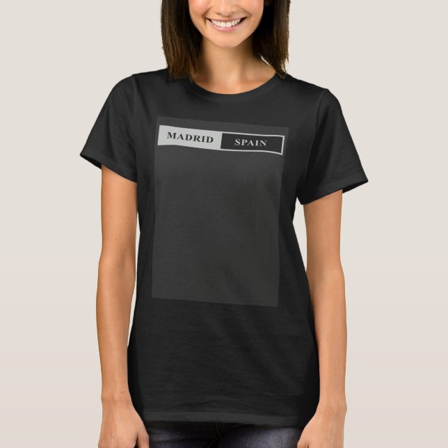 Madrid Spain double block T-Shirt (Front)