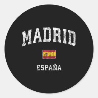 Madrid Spain Espana Athletic Sports Classic Round Sticker