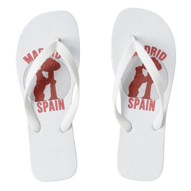 Madrid Spain Flip Flops (Footbed)