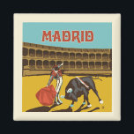 Madrid, Spain Magnet<br><div class="desc">Anderson Design Group is an award-winning illustration and design firm in Nashville,  Tennessee. Founder Joel Anderson directs a team of talented artists to create original poster art that looks like classic vintage advertising prints from the 1920s to the 1960s.</div>