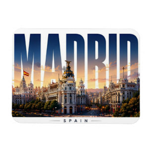 Madrid Spain Mediterranean and Iberian Travel 🌍 Magnet