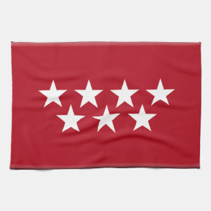 Madrid Spain (Regional) Flag Tea Towel