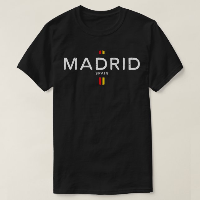 Madrid Spain Retro Vintage  T-Shirt (Design Front)
