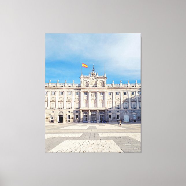 Madrid Spain Royal Palace Fortress Canvas Print (Front)