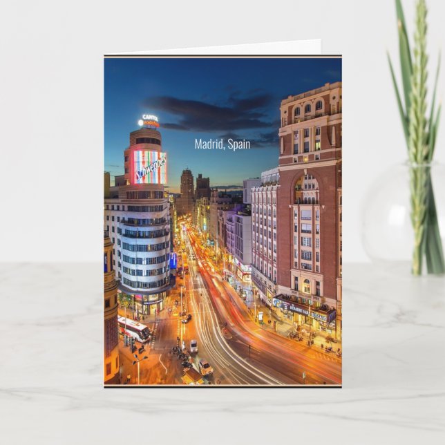 Madrid, Spain scenic photograph Card (Front)