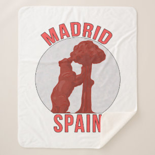 Madrid Spain Sherpa Blanket
