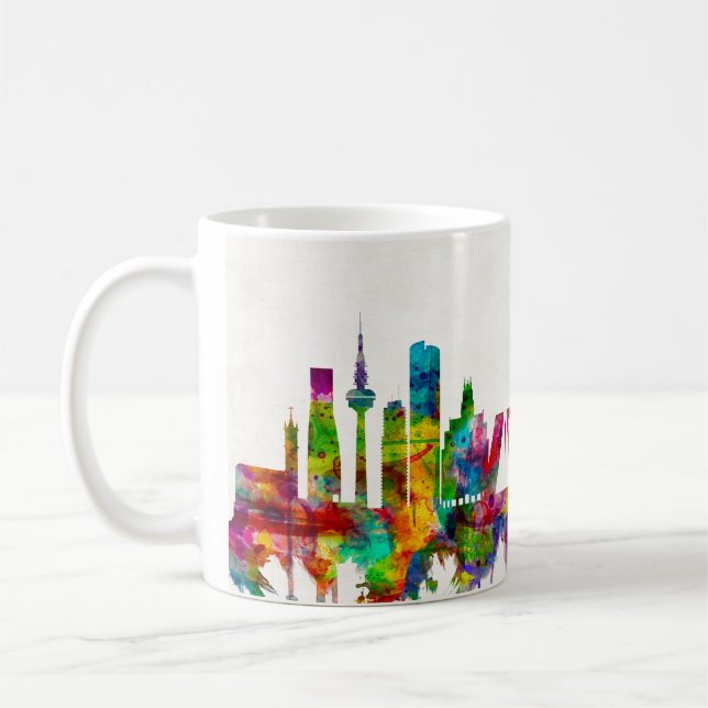 Madrid Spain Skyline Coffee Mug (Left)
