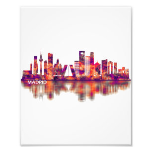 Madrid Spain Skyline Photo Print