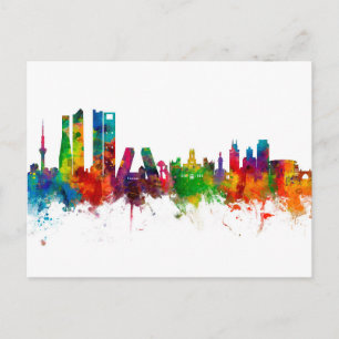 Madrid Spain Skyline Postcard