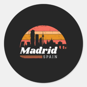 Madrid Spain Spain Vacation Classic Round Sticker