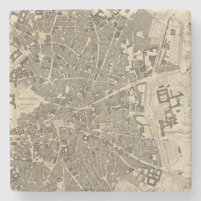 Madrid, Spain Stone Coaster (Front)