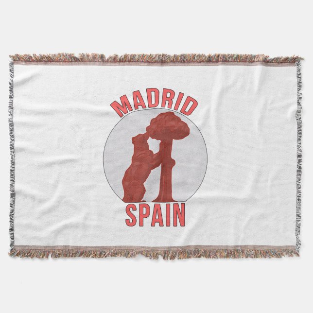 Madrid Spain Throw Blanket (Front)