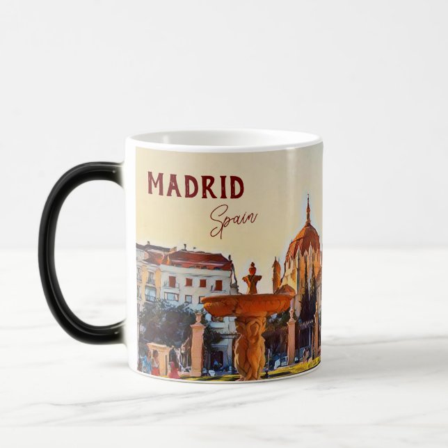 Madrid Spain Travel landscape souvenir Coffee Mug (Left)