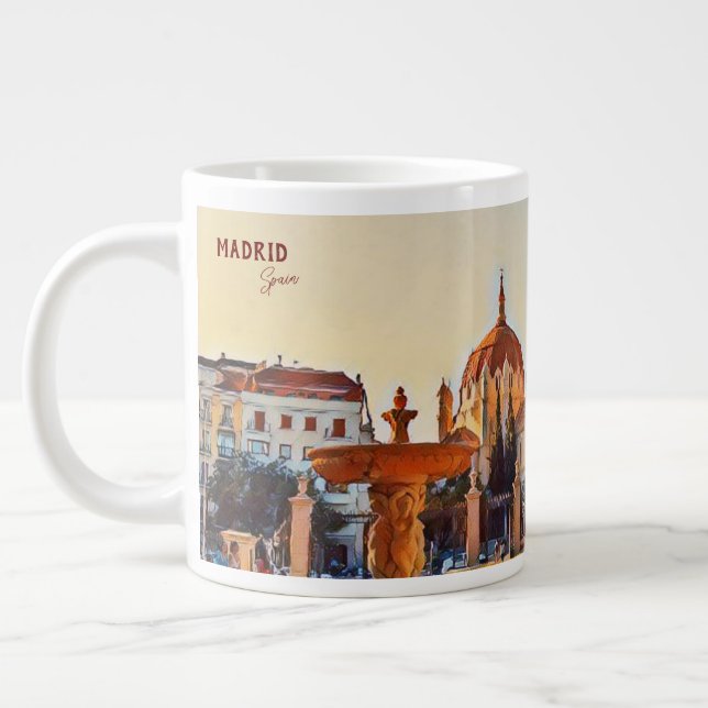 Madrid Spain Travel landscape souvenir Coffee Mug (Left)