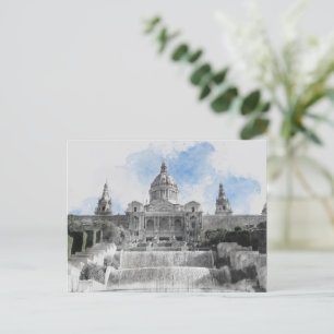 Madrid Spain Travel landscape souvenir  Holiday Postcard