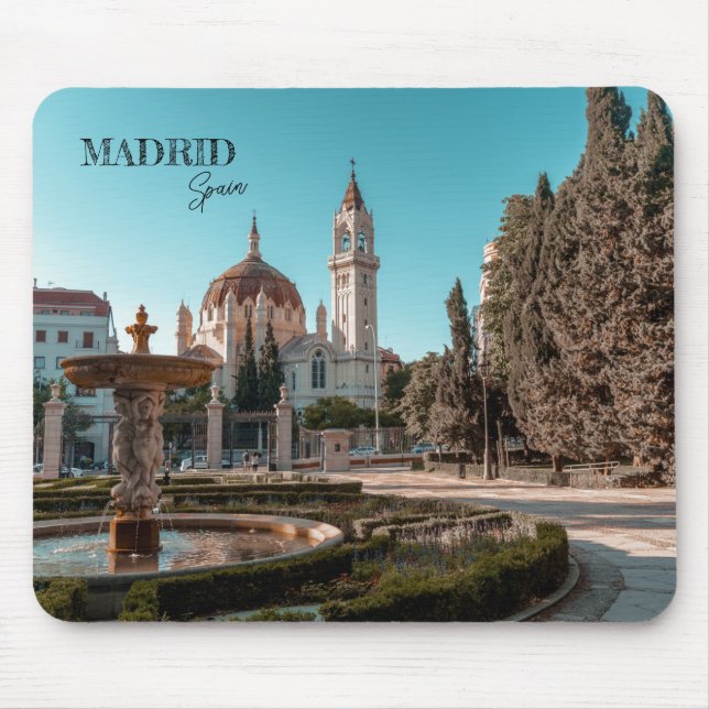 Madrid Spain Travel landscape souvenir Mouse Mat (Front)