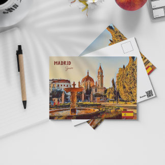 Madrid Spain Travel landscape souvenir Postcard