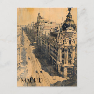 Madrid Spain Travel Postcard