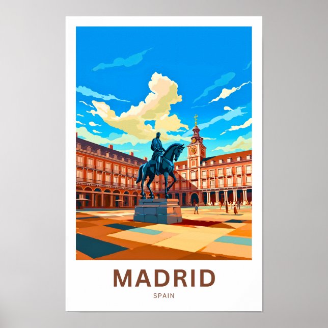 Madrid Spain Travel Print (Front)