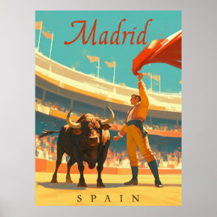 Madrid, Spain Vintage Charm  Poster