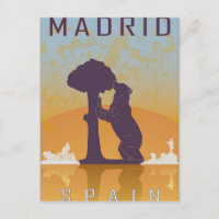 Madrid Spain vintage travel Bear