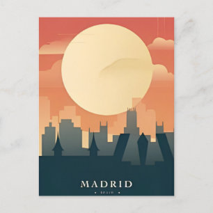 Madrid Spain vintage travel Bear Postcard