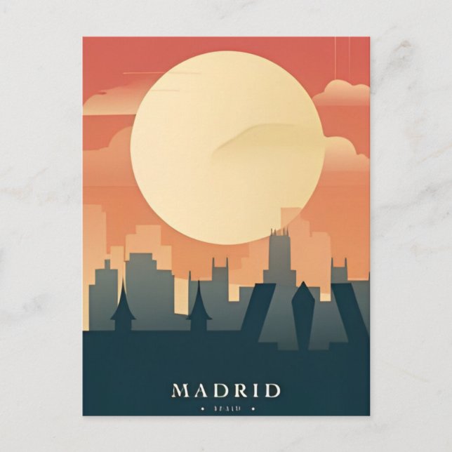 Madrid Spain vintage travel Bear Postcard (Front)