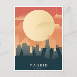 Madrid Spain vintage travel espana spanish Postcard