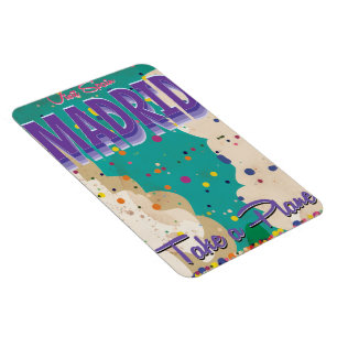 Madrid,Spain Vintage vacation Poster Magnet