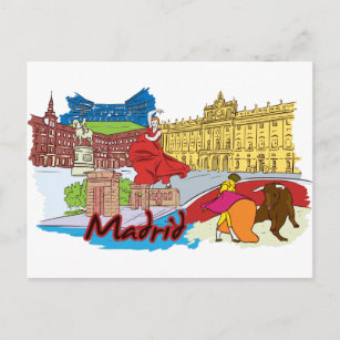 Madrid Spain World Famous City Postcard