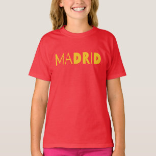 Madrid Spanish city typography logo design. T-Shirt