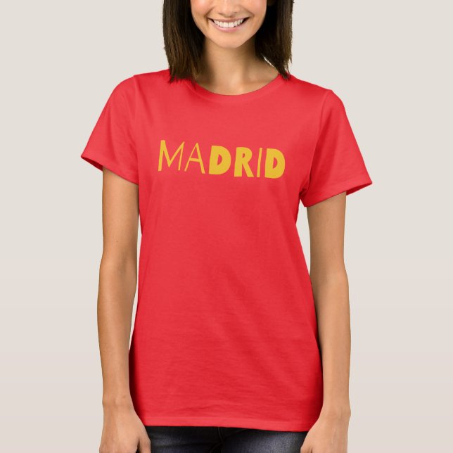 Madrid Spanish city typography logo design. T-Shirt (Front)