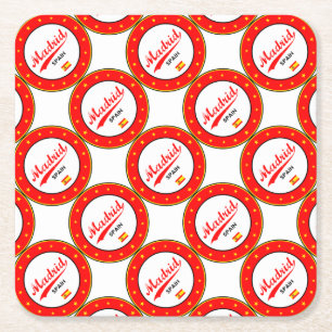 Madrid Square Paper Coaster