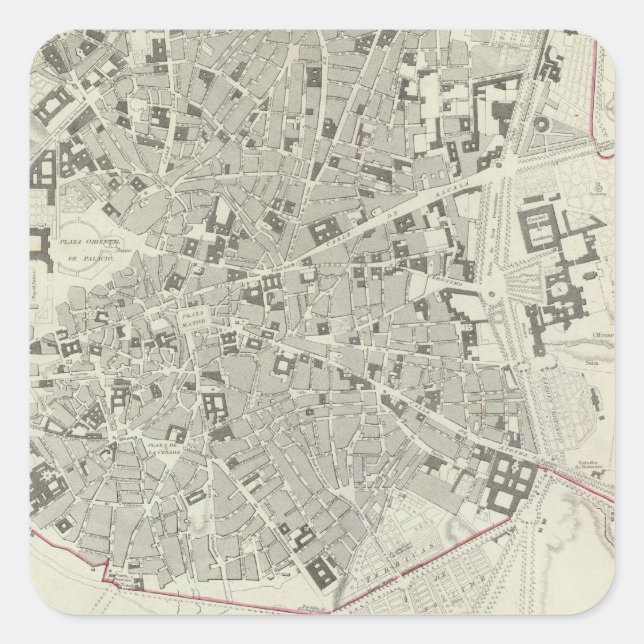Madrid Square Sticker (Front)