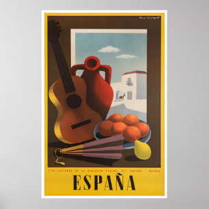 Madrid Travel Poster Spain Art Spanish Print