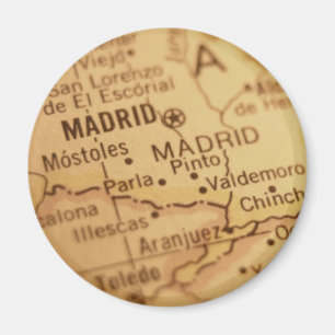 Madrid Vintage Map Magnet