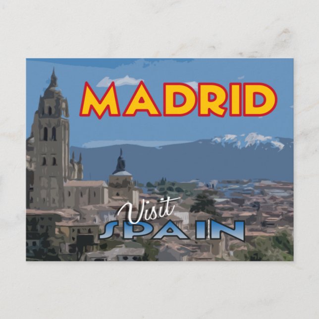 Madrid, Visit... Spain, postcard (Front)