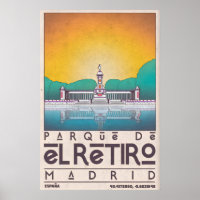 Madrid Wall Art Print Parque de El Retiro