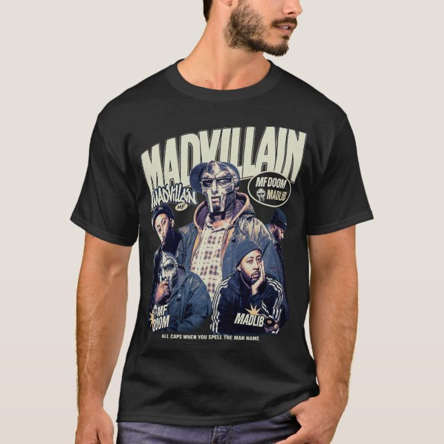 Madvillain Inspired MF DOOM x Madlib Vintage tee (Front)