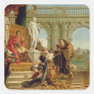Maecenas Presenting the Liberal Arts to the Empero Square Sticker