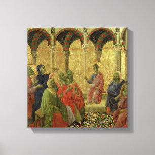 Maesta: Christ Among the Doctors, 1308-11 Canvas Print