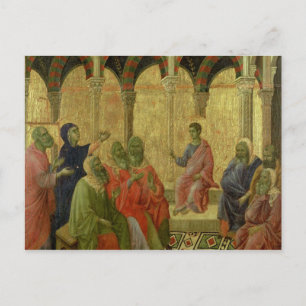 Maesta: Christ Among the Doctors, 1308-11 Postcard